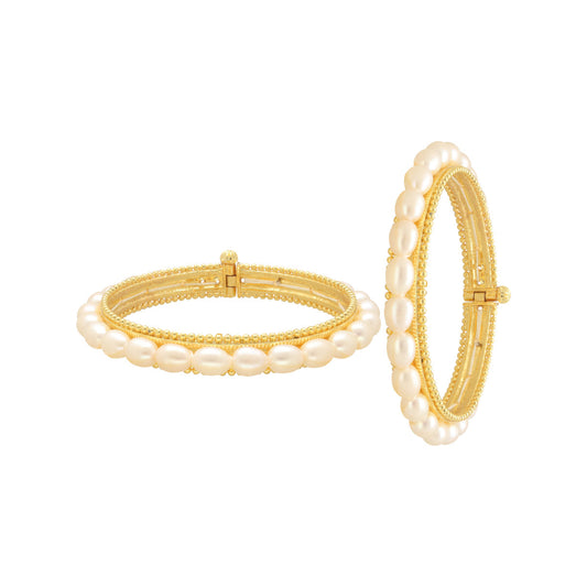 J Pearls Elegant Pearl Bangles 