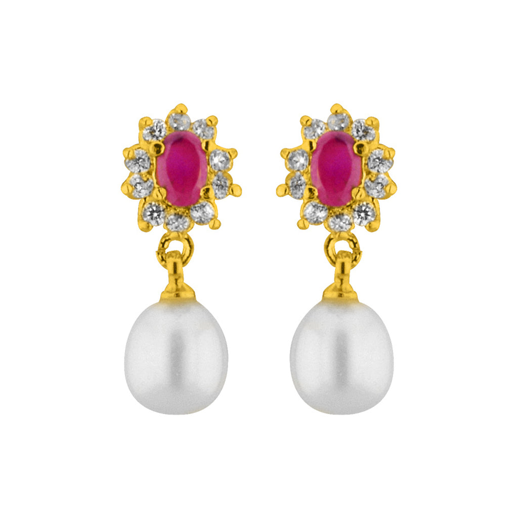 J Pearls Sparkle Pearl Earrings - Real Pearl Jewelry