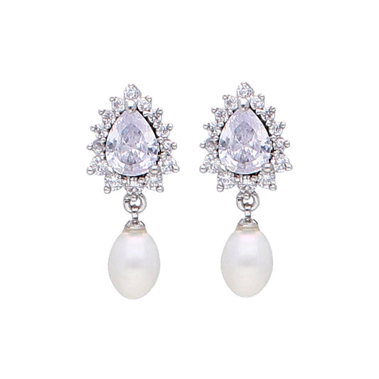 J Pearls Classic Pearl Earrings - Real Pearl Jewelry - Grab2buy