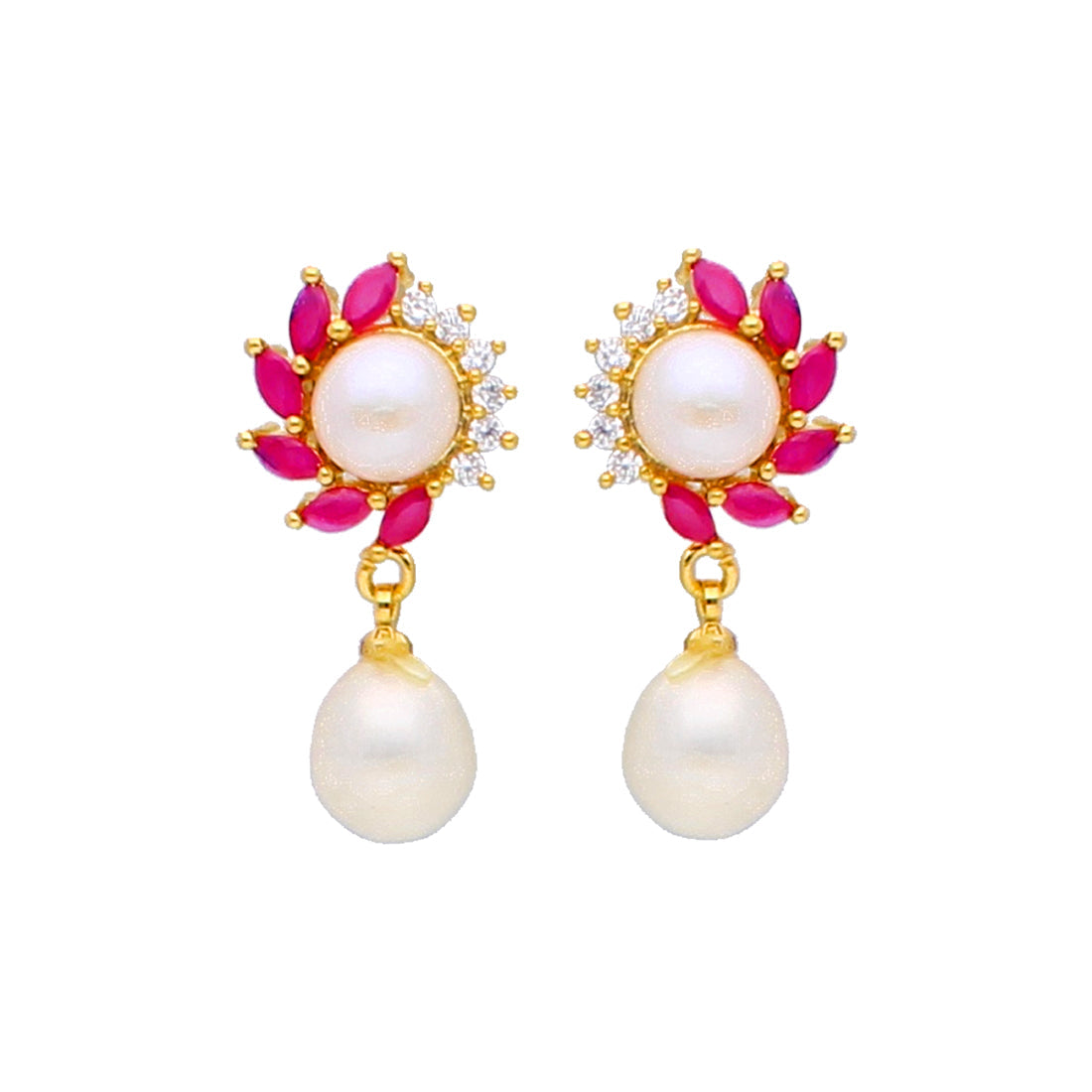 J Pearls Mahika Pearl Earrings - Real Pearl Jewelry - Grab2buy