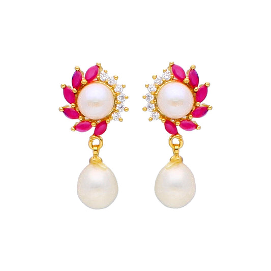 J Pearls Mahika Pearl Earrings - Real Pearl Jewelry - Grab2buy