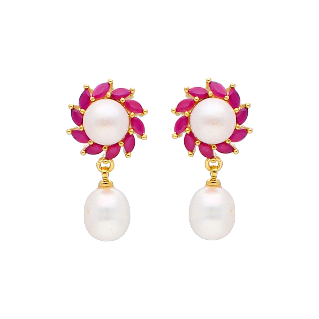J Pearls Dhriti Pearl Earrings - Real Pearl Jewelry - Grab2buy