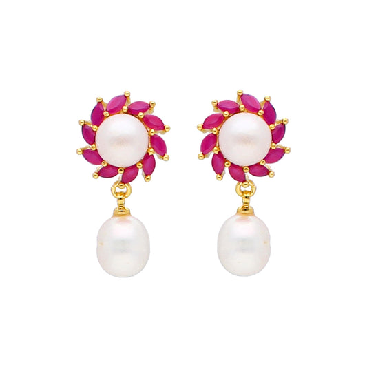 J Pearls Dhriti Pearl Earrings - Real Pearl Jewelry - Grab2buy