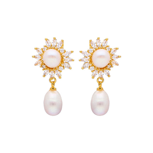J Pearls Blazing Pearl Earrings - Real Pearl Jewelry - Grab2buy