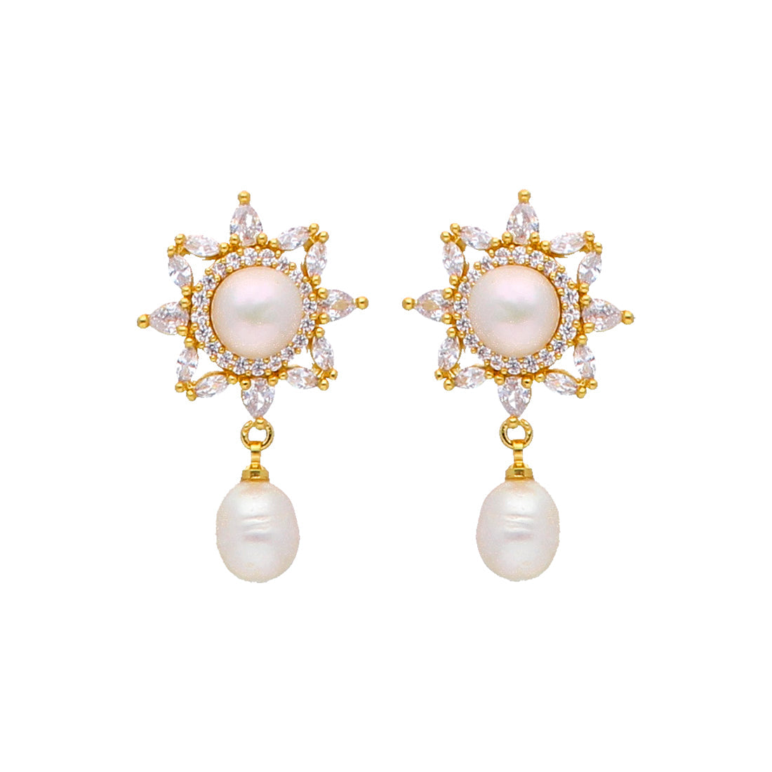 J Pearls Ferna Pearl Earrings - Real Pearl Jewelry - Grab2buy