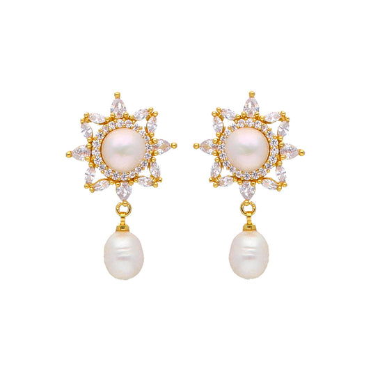 J Pearls Ferna Pearl Earrings - Real Pearl Jewelry - Grab2buy