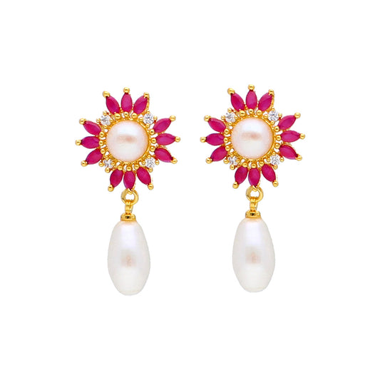 J Pearls Laya Pearl Earrings - Real Pearl Jewelry - Grab2buy