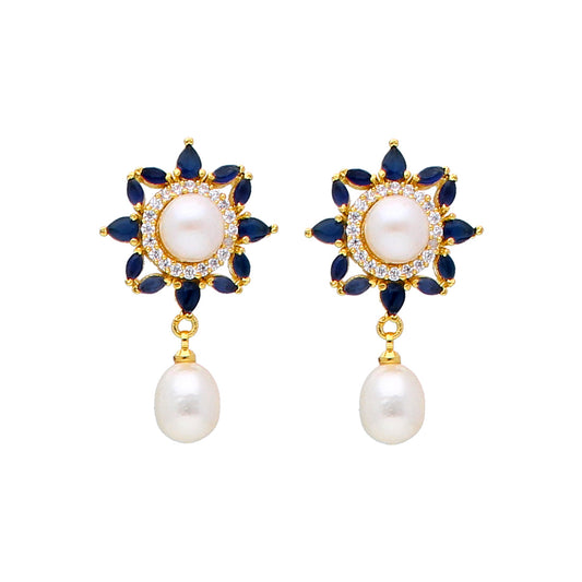 J Pearls Graceful Pearl Earrings - Real Pearl Jewelry - Grab2buy