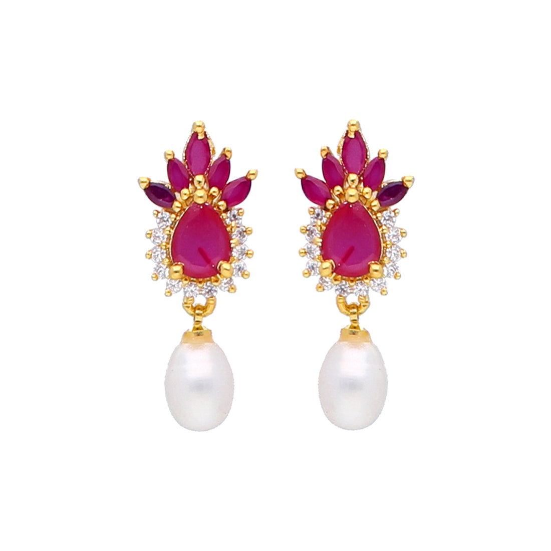 J Pearls Sparkle Pearl Earrings - Real Pearl Jewelry - Grab2buy