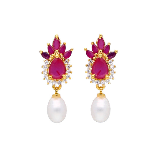 J Pearls Sparkle Pearl Earrings - Real Pearl Jewelry - Grab2buy