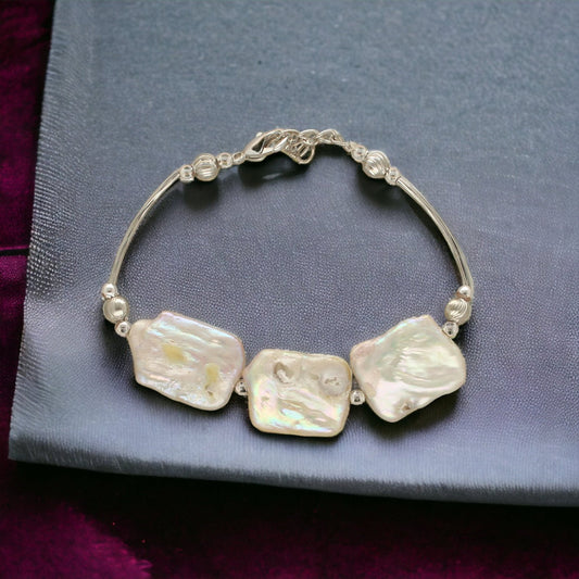 J Pearls Zarna 1 Line Pearl Bracelet