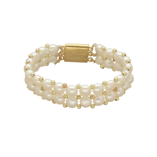 J Pearls Zaida 2 Lines Pearl Bracelet
