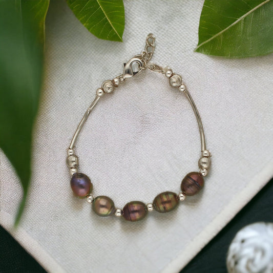 J Pearls Zara 1 Line Pearl Bracelet