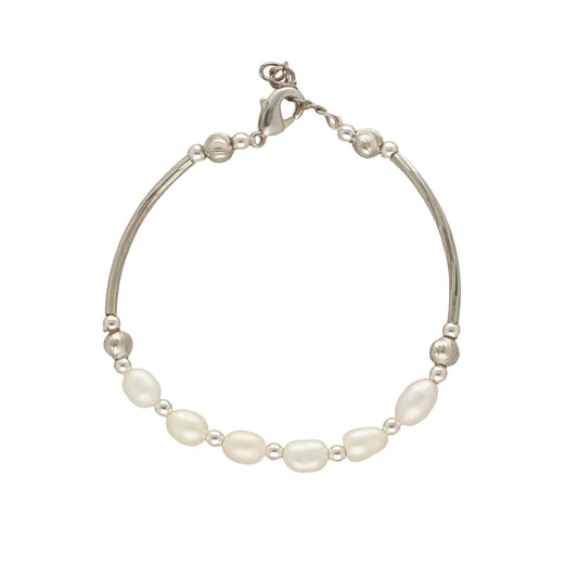 J Pearls Unique 1 Line Pearl Bracelet