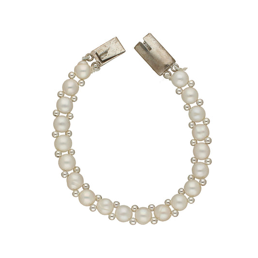 J Pearls Charm 1 Line Pearl Bracelet