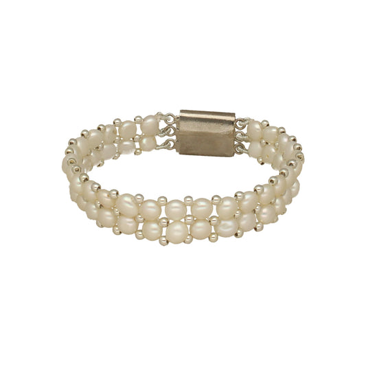 J Pearls Marvelous 2 Lines Pearl Bracelet