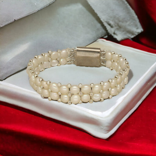 J Pearls Marvelous 2 Lines Pearl Bracelet