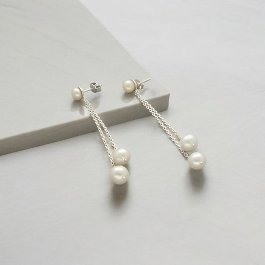 J Pearls Trendy 925 Silver Earrings