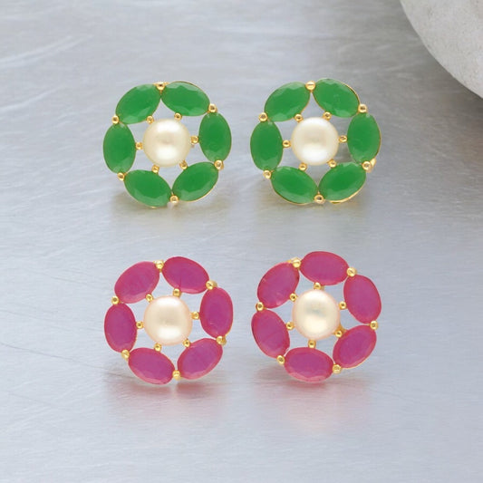 J Pearls Diven Pearl Earrings Pack 2