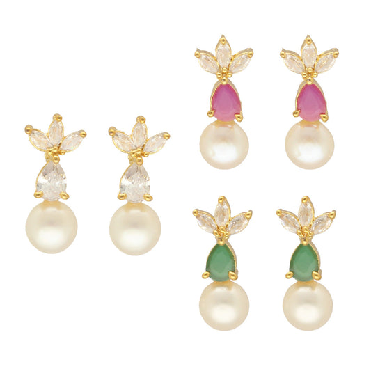 J Pearls Hansin Pearl Earrings Pack 3