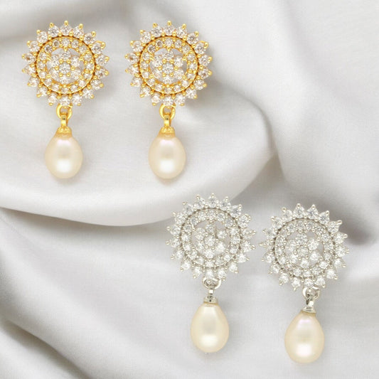 J Pearls Esita Pearl Earrings Pack 2