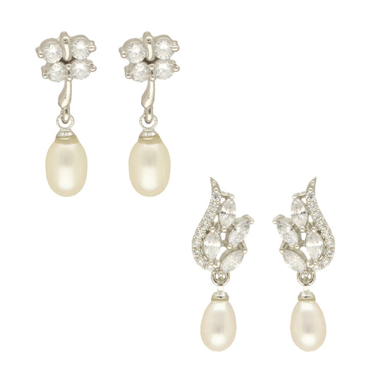 J Pearls Hansa Pearl Earrings Pack 2