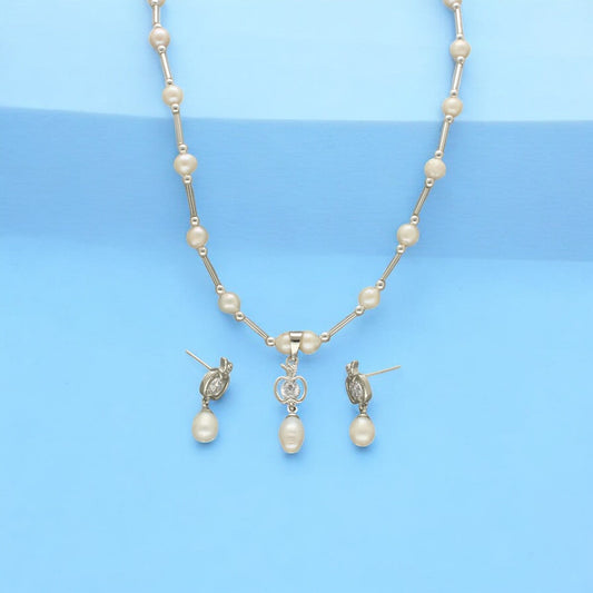 J Pearls Percy Pearl Pendant Set | Swadesiicart