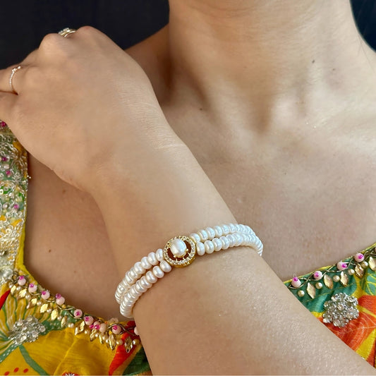 J Pearls Ovia Dual Line Pearl Bracelet