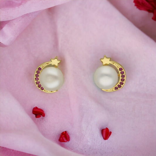 J Pearls Moonlit Combo Of 2Pair Earrings