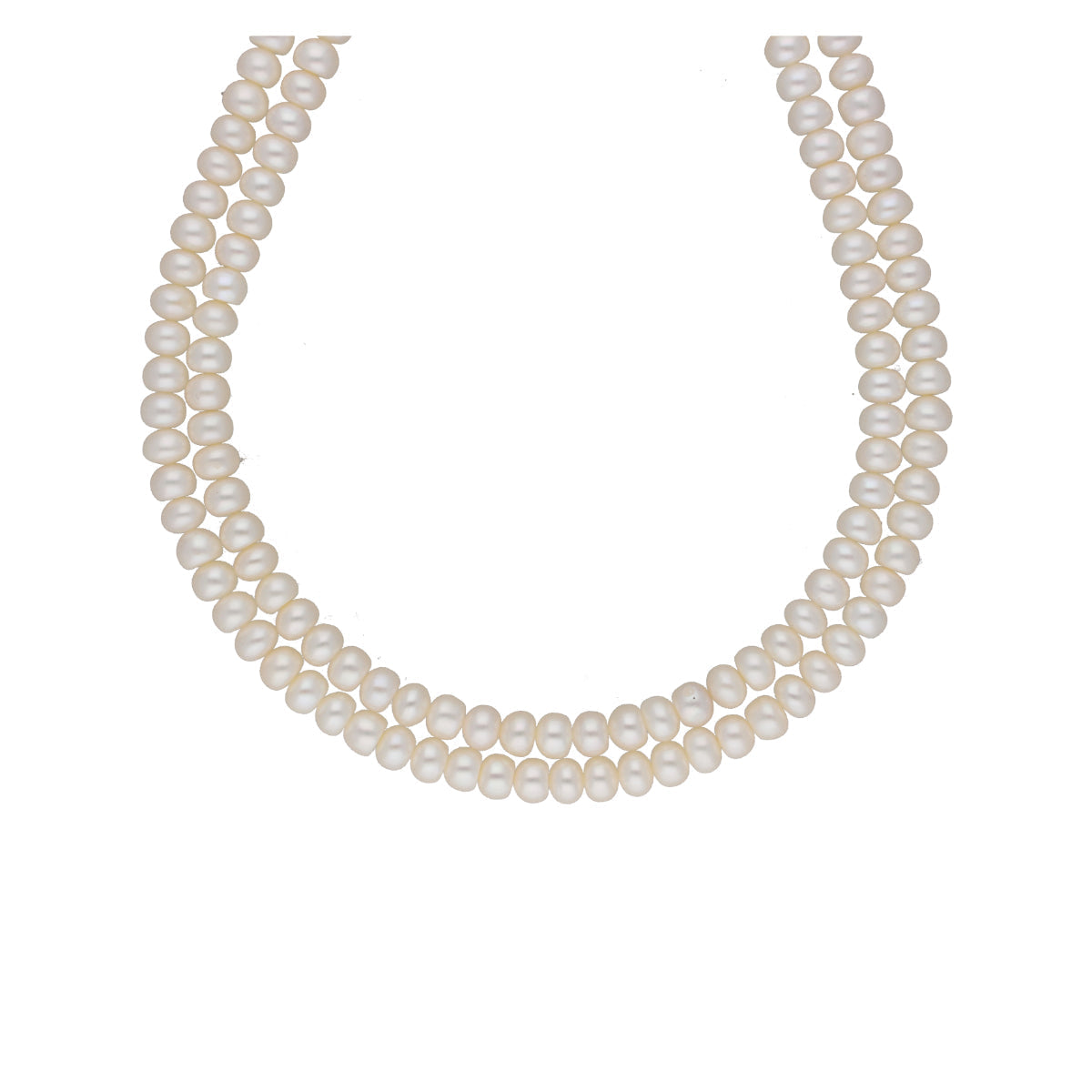 J Pearls Eeshani 2 Lines Pearl Necklaces - Real Pearl Jewelry | Swadesiicart