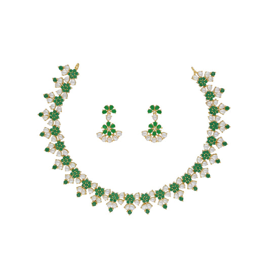 J Pearls Lopa 1 Line Oval Necklace Set - Real Pearl Jewelry - Grab2buy