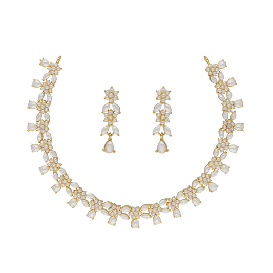 J Pearls Zara 1 Line Necklace Set - Real Pearl Jewelry - Grab2buy
