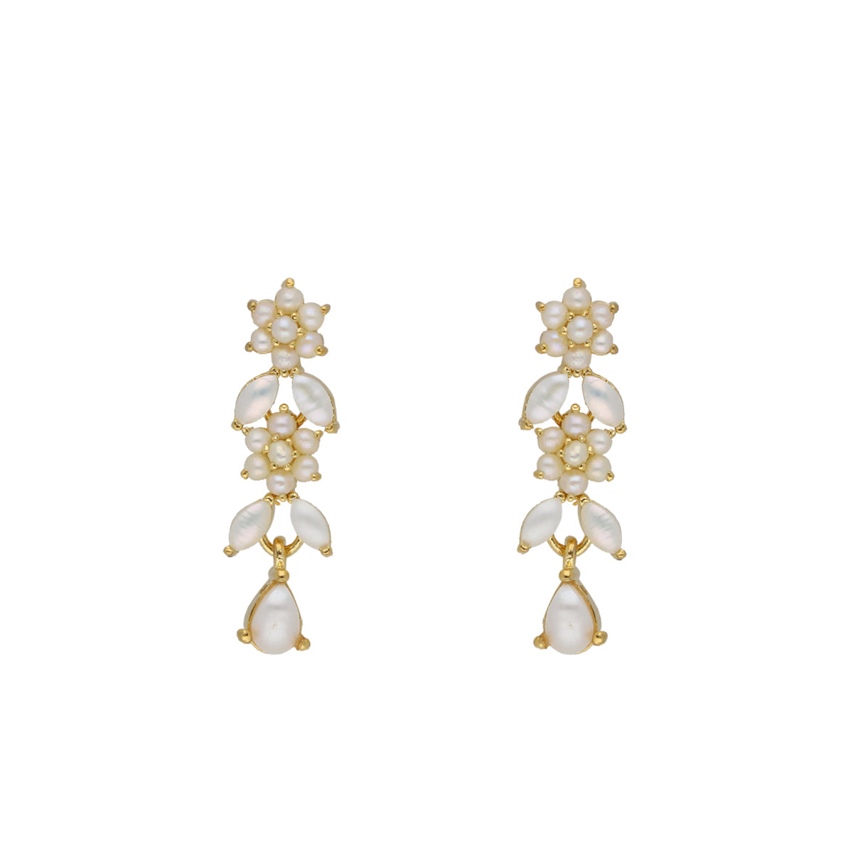 J Pearls Zara 1 Line Necklace Set - Real Pearl Jewelry - Grab2buy