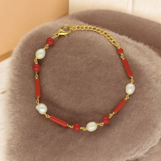 J Pearls The Eldric Charm Pearl Bracelet