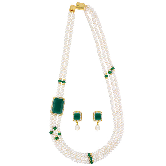 J Pearls Eye-Catching 3 String Necklace Set - Real Pearl Jewelry - Grab2buy
