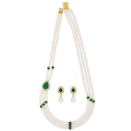 J Pearls Famous 3 String Necklace Set - Real Pearl Jewelry - Grab2buy
