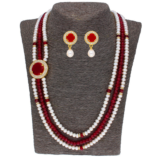 J Pearls Notable 3 String Necklace Set - Real Pearl Jewelry - Grab2buy