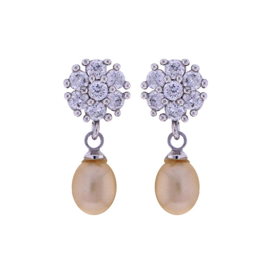 J Pearls Pink Pearls Drop Earrings - Real Pearl Jewelry - Grab2buy