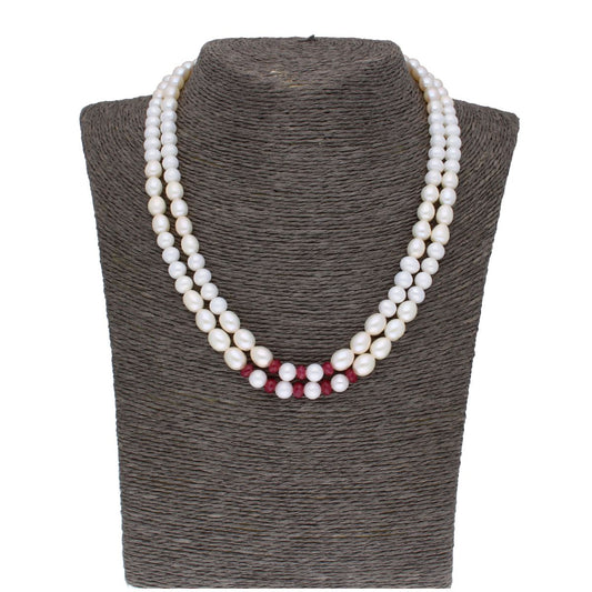 J Pearls 2 Line 5-6Mm Oval Pearl Set - Real Pearl Jewelry - Grab2buy