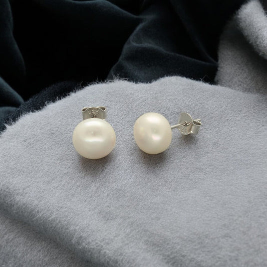 J Pearls Lavish 925 Sterling Silver Stud Earrings