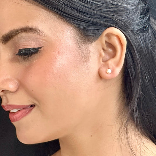 J Pearls Luxe 925 Silver Stud Earrings