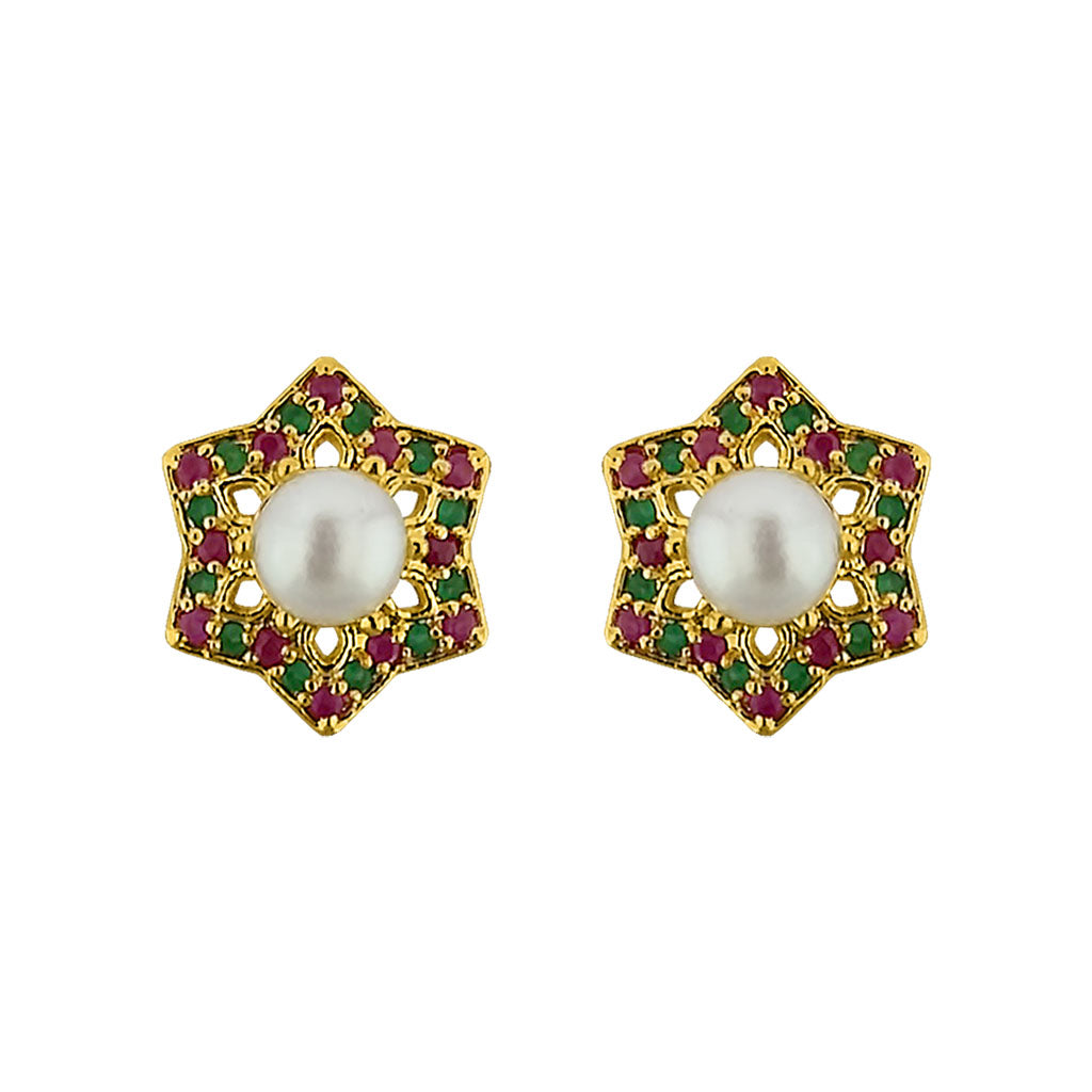 J Pearls Shining Star Pearl Earrings - Real Pearl Jewelry - Grab2buy