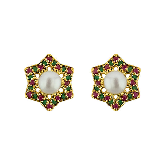 J Pearls Shining Star Pearl Earrings - Real Pearl Jewelry - Grab2buy