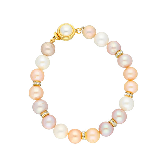 J Pearls Multicolour Pearl Bracelet - Real Pearl Jewelry - Grab2buy