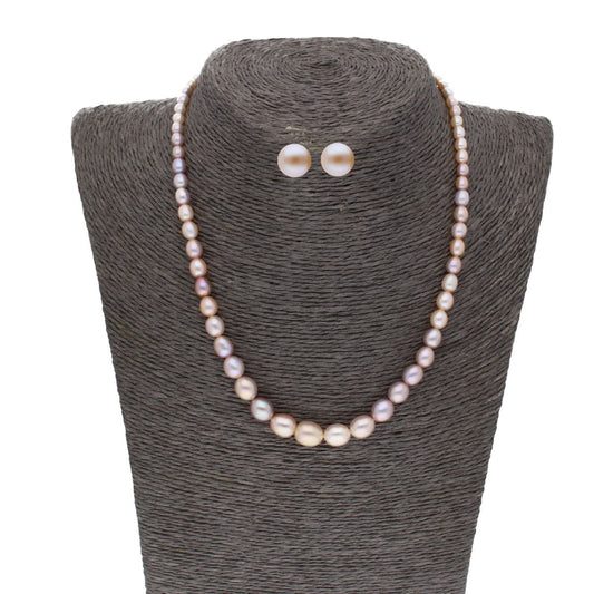 J Pearls Single Line Graded Pearl Set - Real Pearl Jewelry - Grab2buy