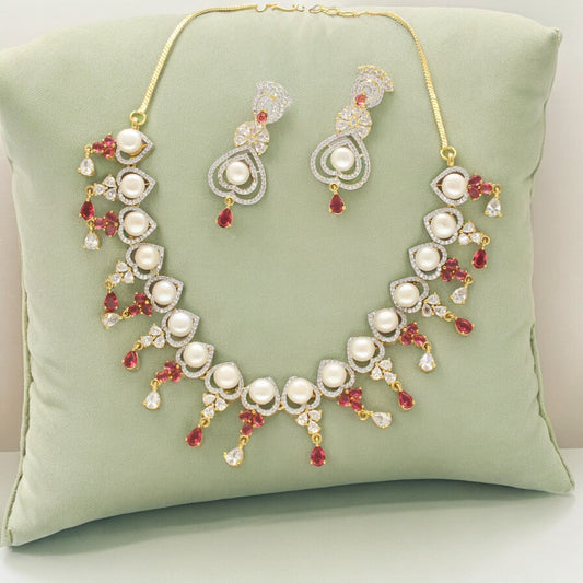J Pearls Cherry Pearl Necklace Set