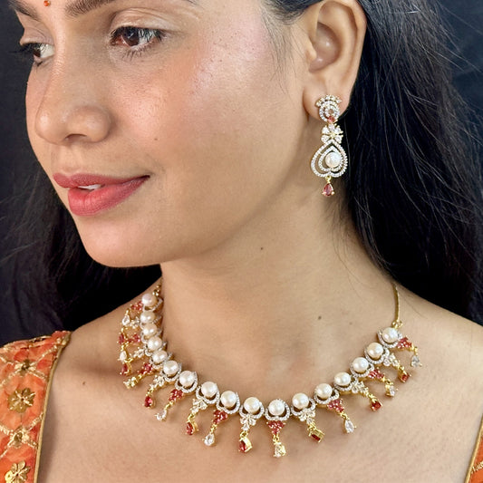 J Pearls Cherry Pearl Necklace Set