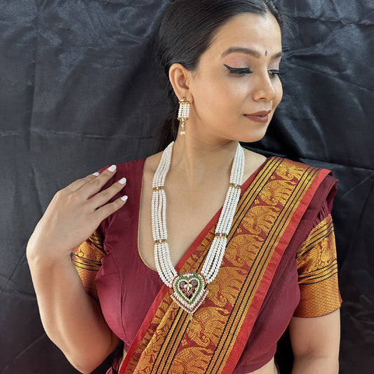 J Pearls Exclusive Rani Necklace Set