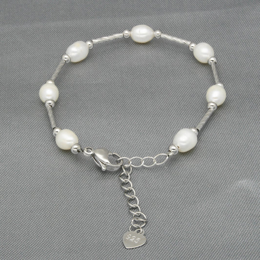 J Pearls Classic White Pearl Bracelet