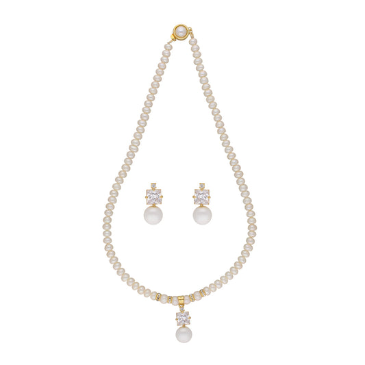 J Pearls Amazing Drop Pearl Set - Real Pearl Jewelry - Grab2buy